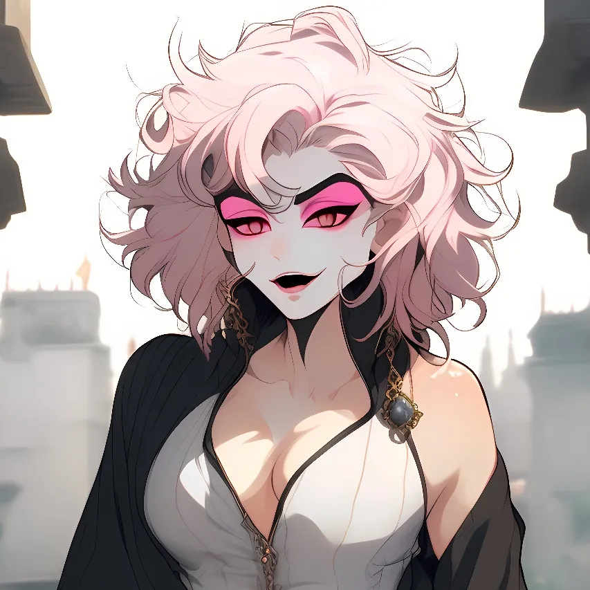 chat with ai character: Angel Dust~ ✌️❤️