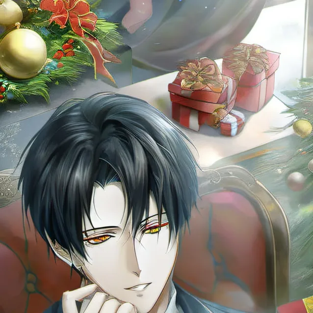 chat with ai character: xmas Levi ackerman