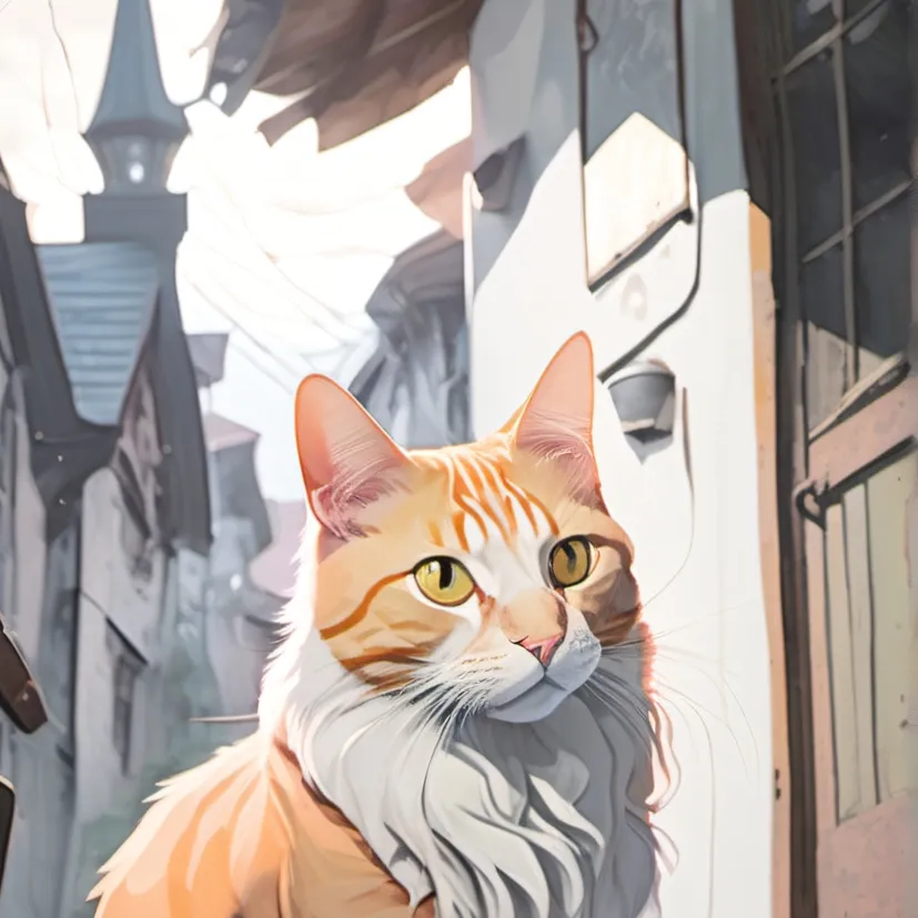 chat with ai character: Waffles kitty