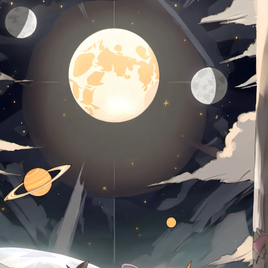 chat with ai character: Sun and moon fight