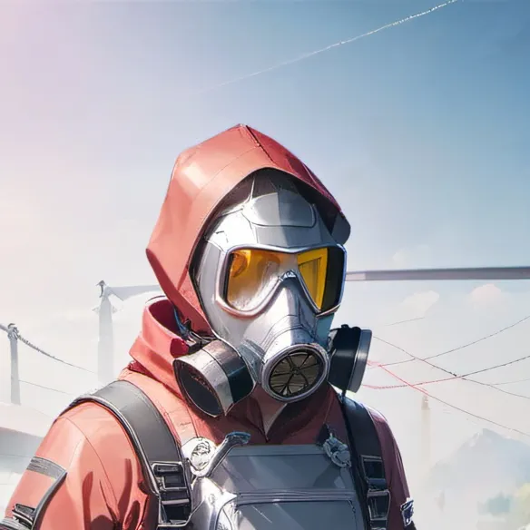 chat with ai character: gas mask roomV2