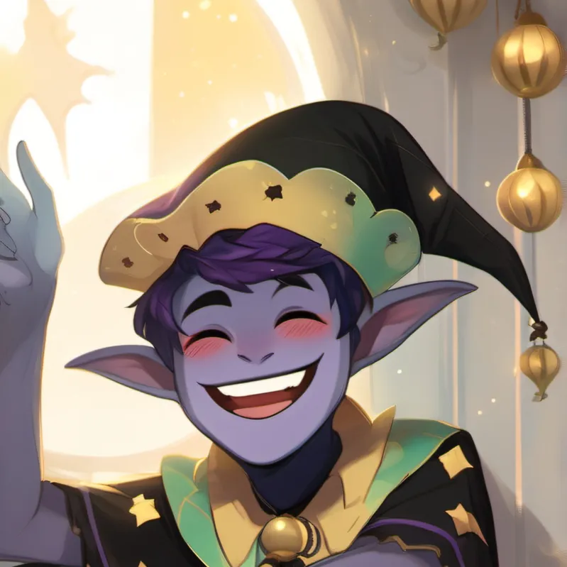 chat with ai character: 💜🖤Jevil Back💣🤹‍♂️