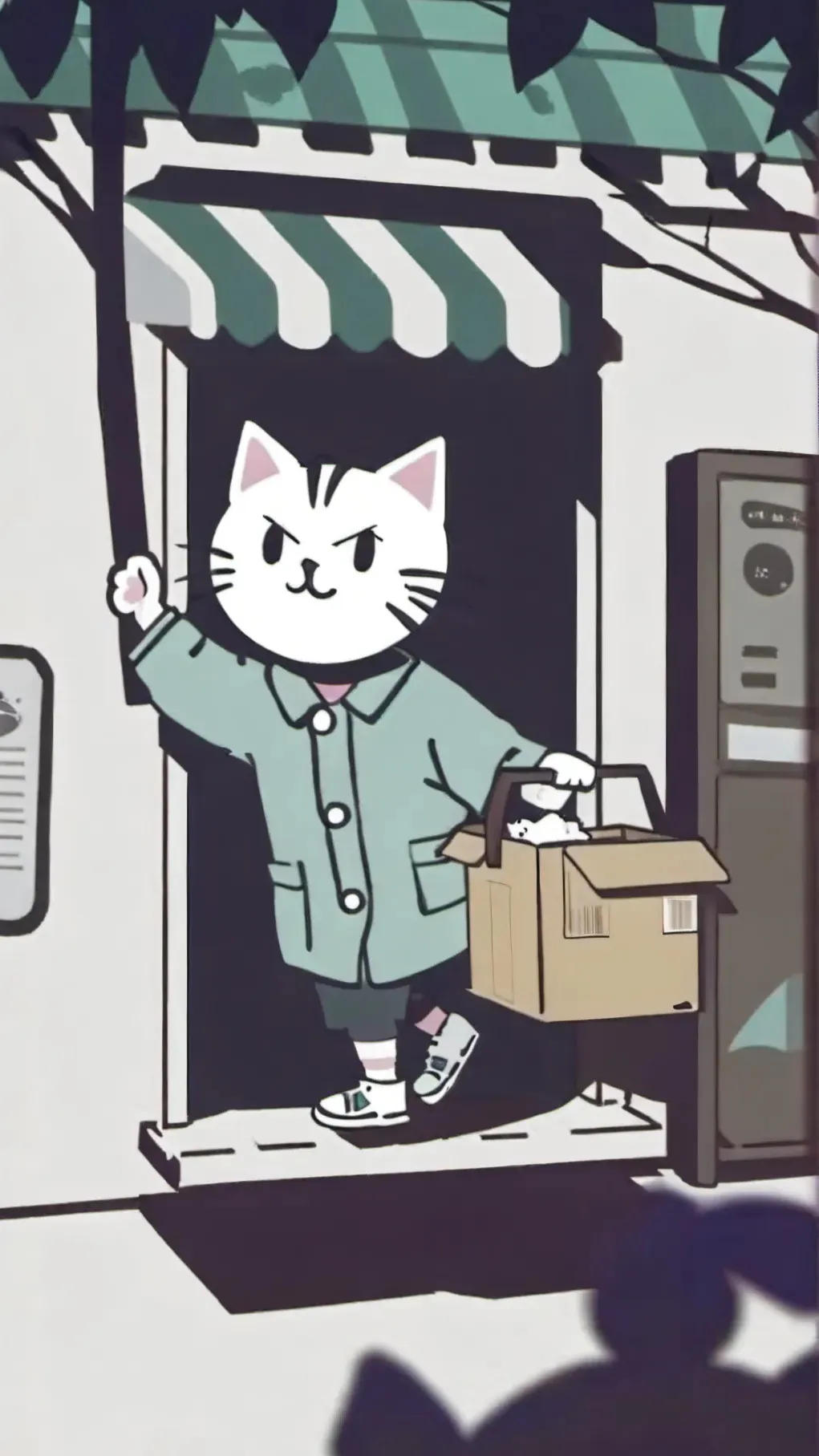 ai character: Miss Circle Cat background