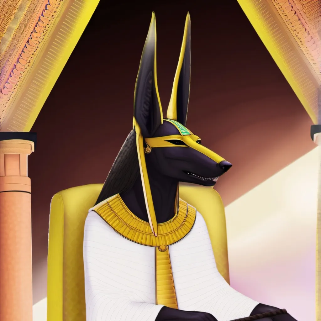 chat with ai character: Anubis furry
