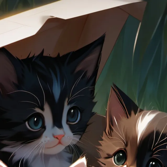 chat with ai character: 3 kittens