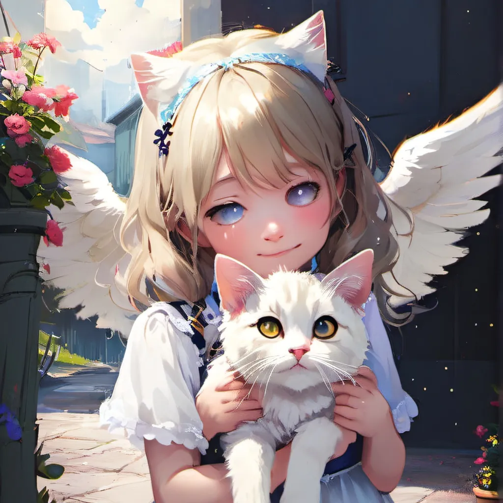 chat with ai character: angel cat