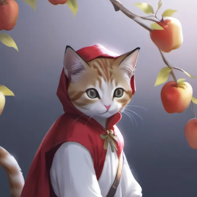 chat with ai character: Apple cat