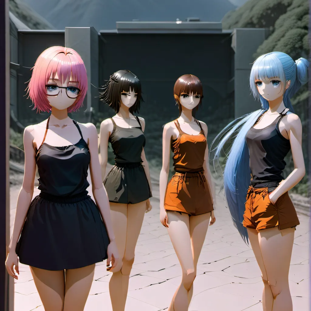 chat with ai character: Four Pretty Girls