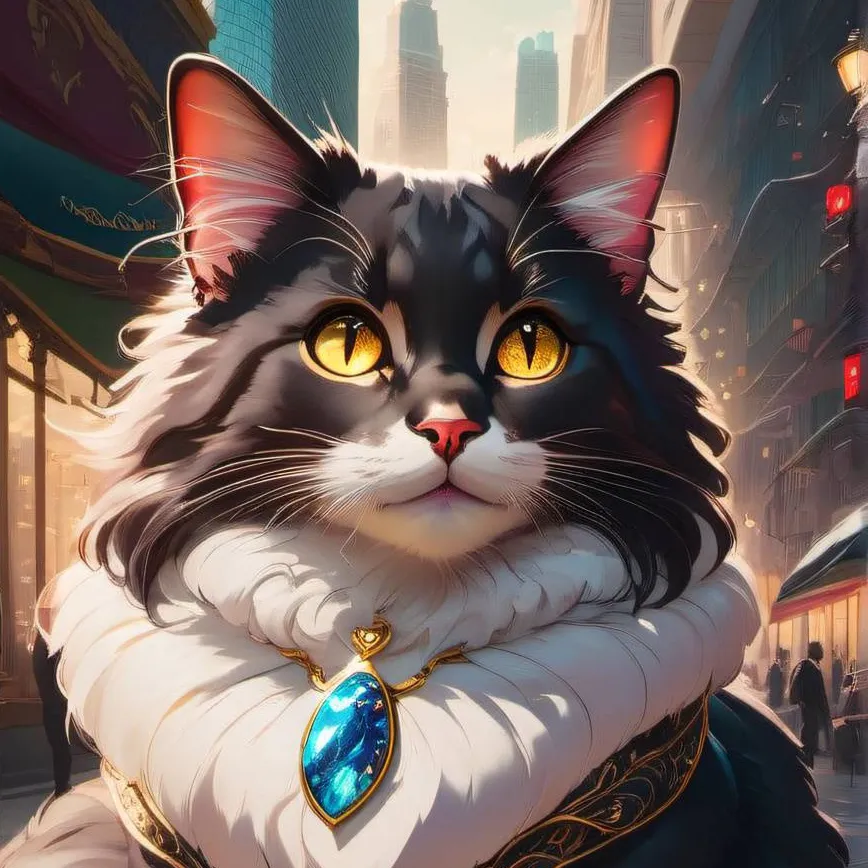 chat with ai character: rich cat