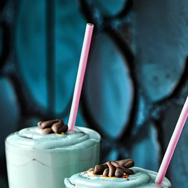 chat with ai character: Blue milkshakes