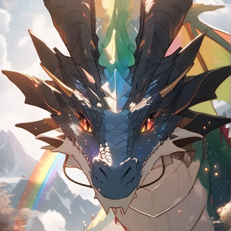 chat with ai character: Rainbow dragon