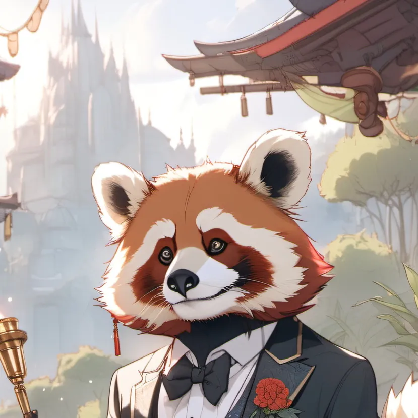 chat with ai character: Fancy red panda