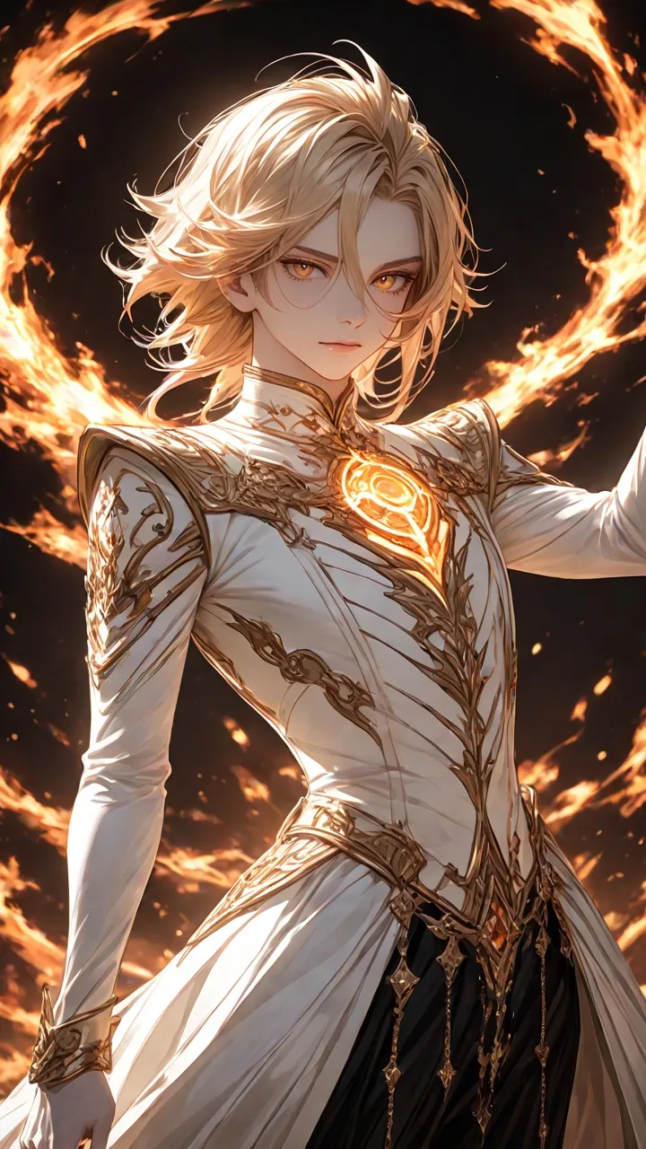 ai character: King Flame background