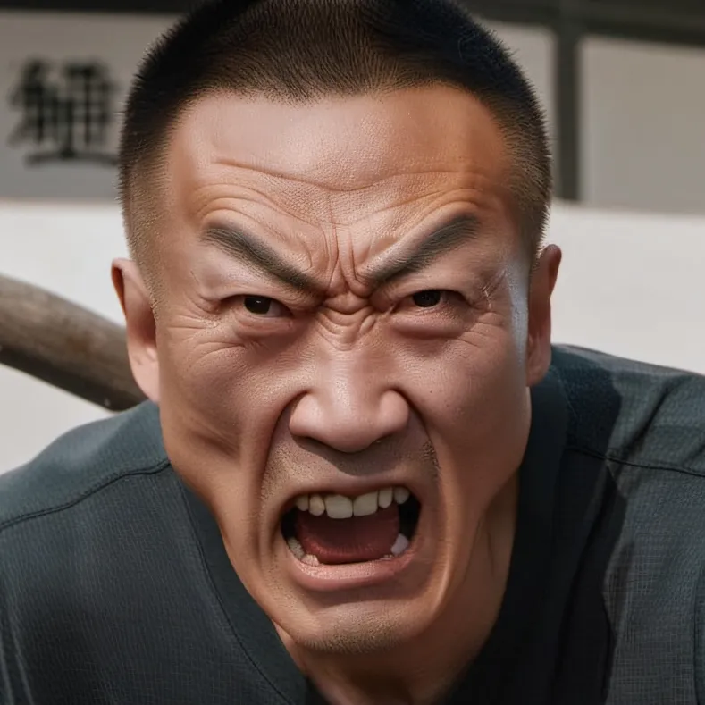 chat with ai character: Angry Chinese man