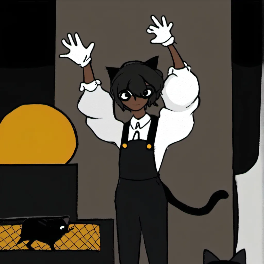 chat with ai character: Cartoon cat