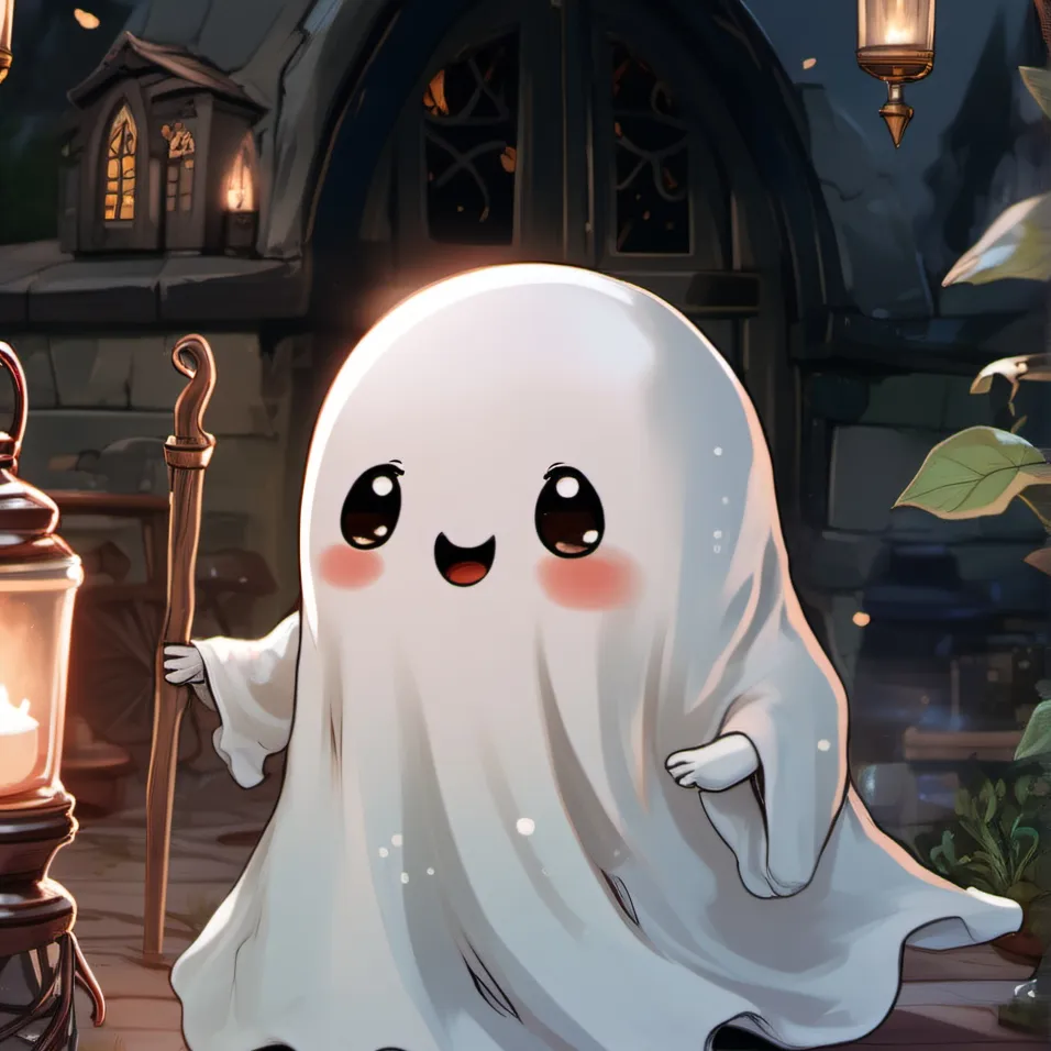 chat with ai character: cute lil ghost