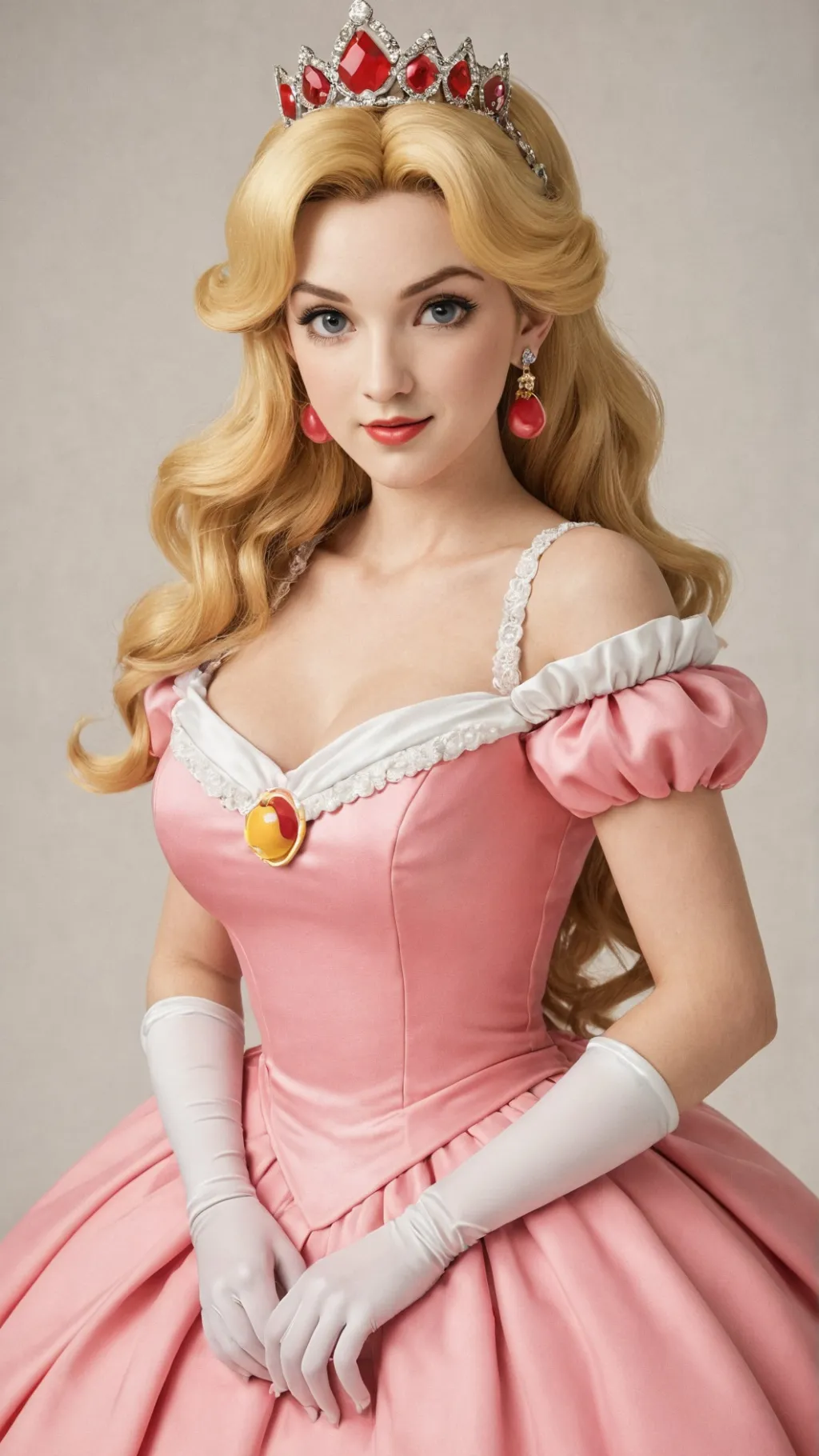 ai character: princess peach background