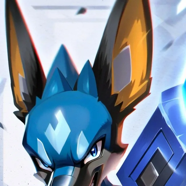 chat with ai character: Lucario with a gun