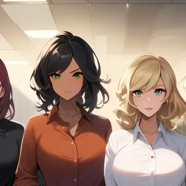 chat with ai character: Office girls.