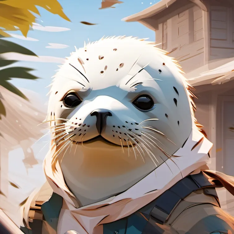 chat with ai character: Seal with a gun