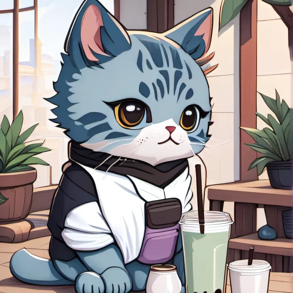chat with ai character: Boba cat