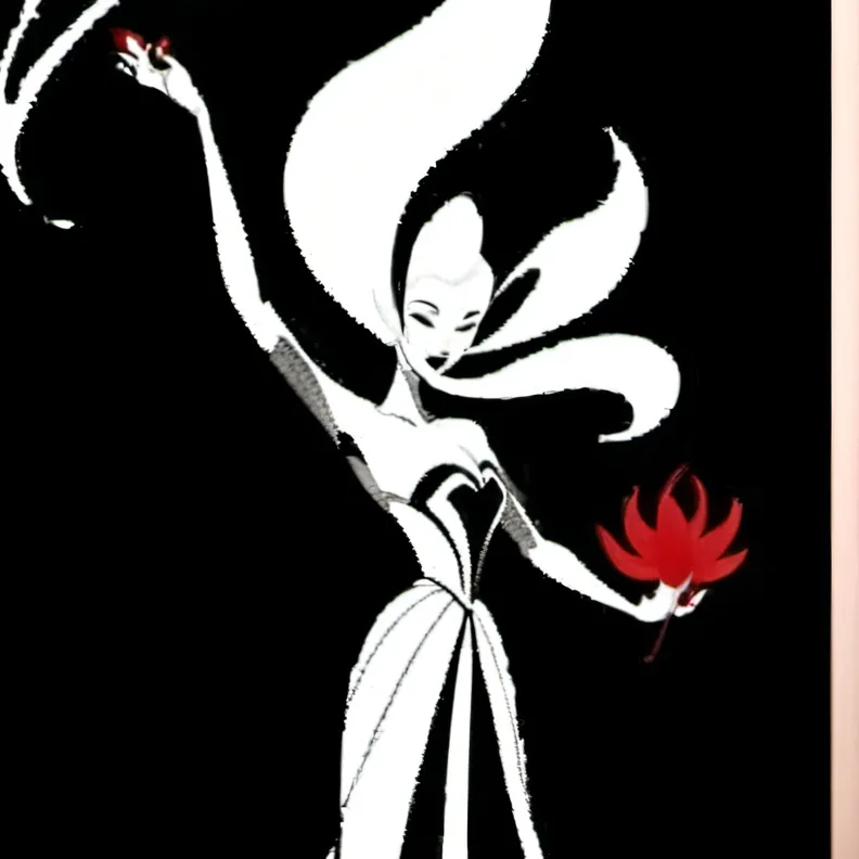 chat with ai character: Red dress girl