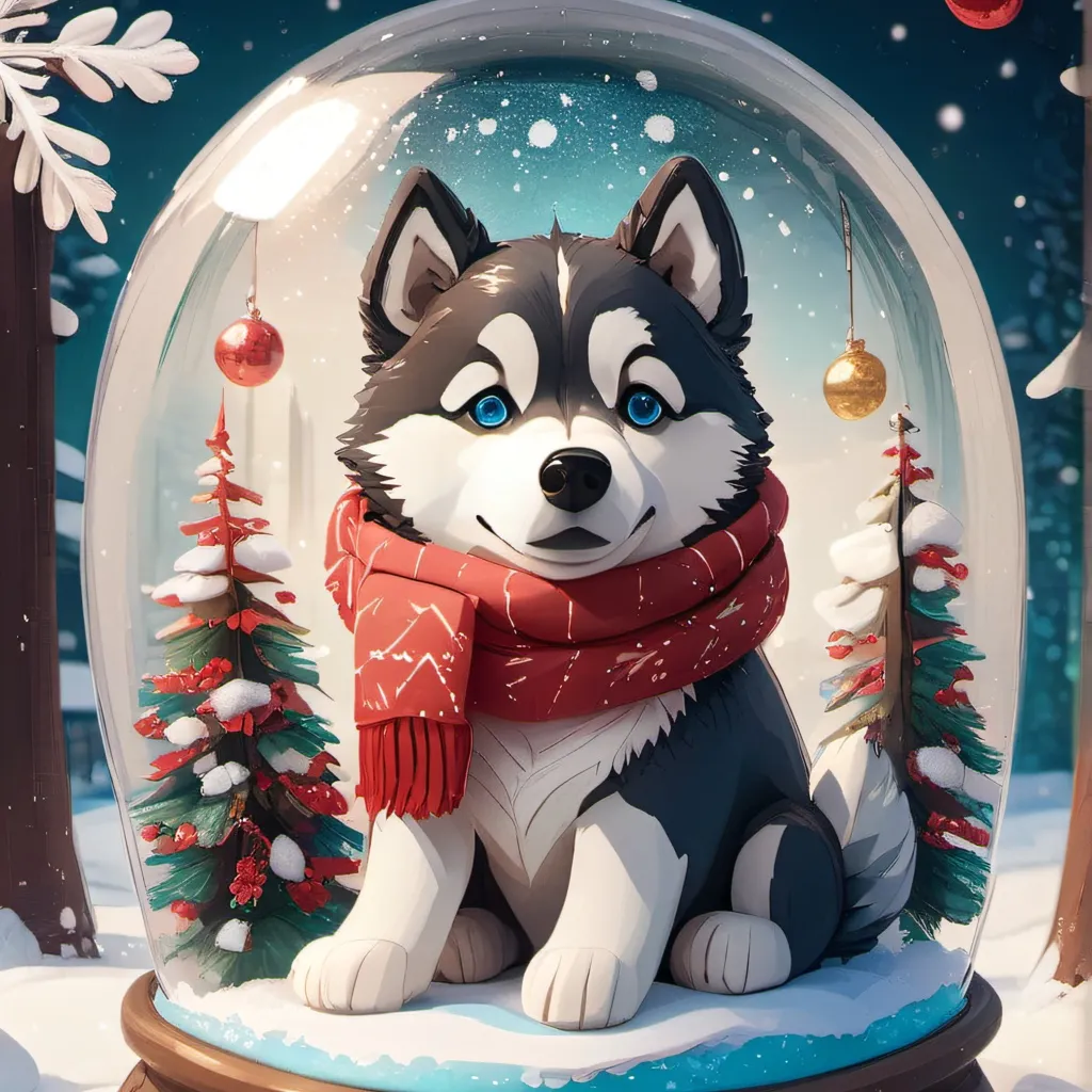 chat with ai character: Magical snow globe