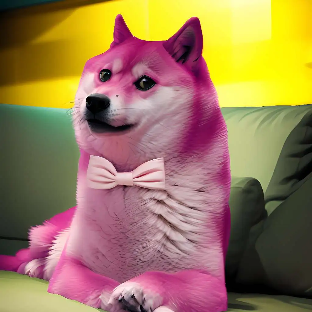 chat with ai character: Pink doge