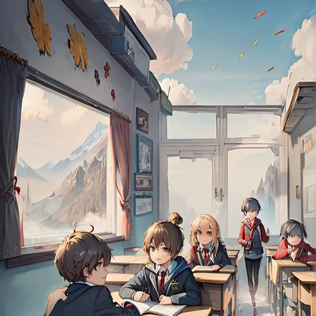 chat with ai character: human school