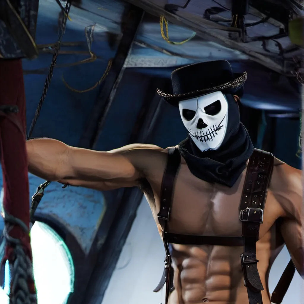 chat with ai character: Ghost as a cowboy~