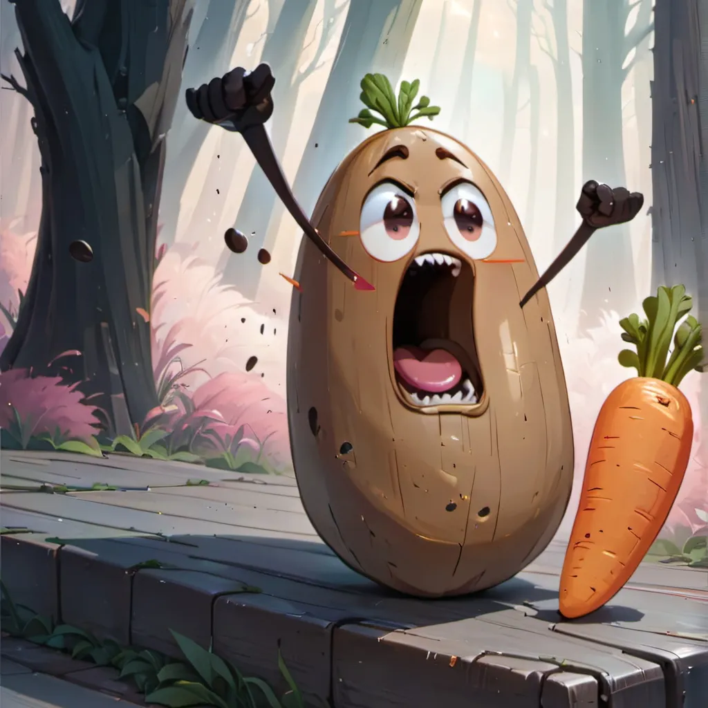 chat with ai character: Screaming potater