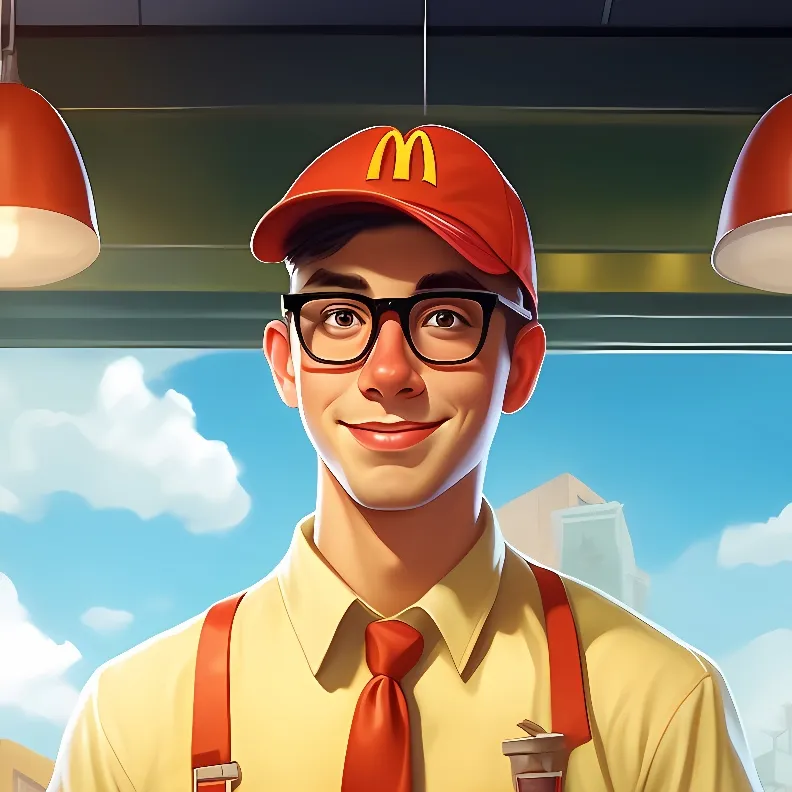 chat with ai character: McDonald's Worker