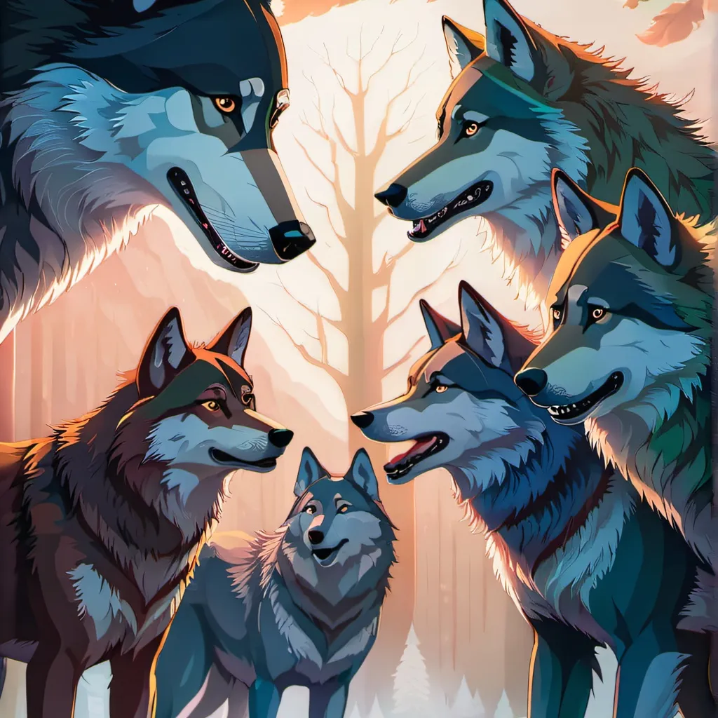 chat with ai character: 5 wolves