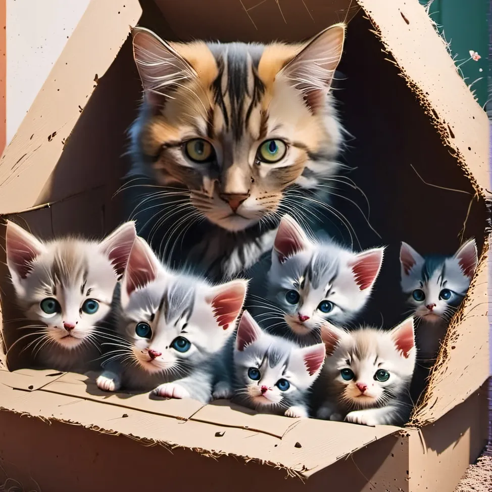 chat with ai character: cat and 6/kits