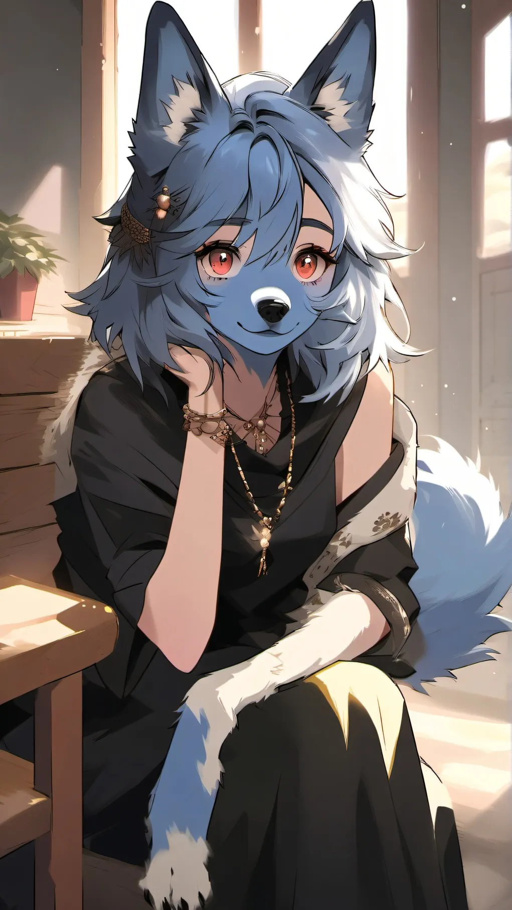 ai character: Bluey background