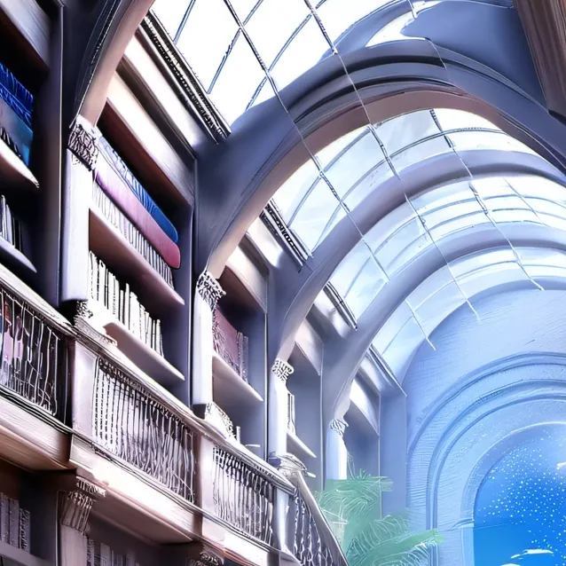 chat with ai character: underwater library