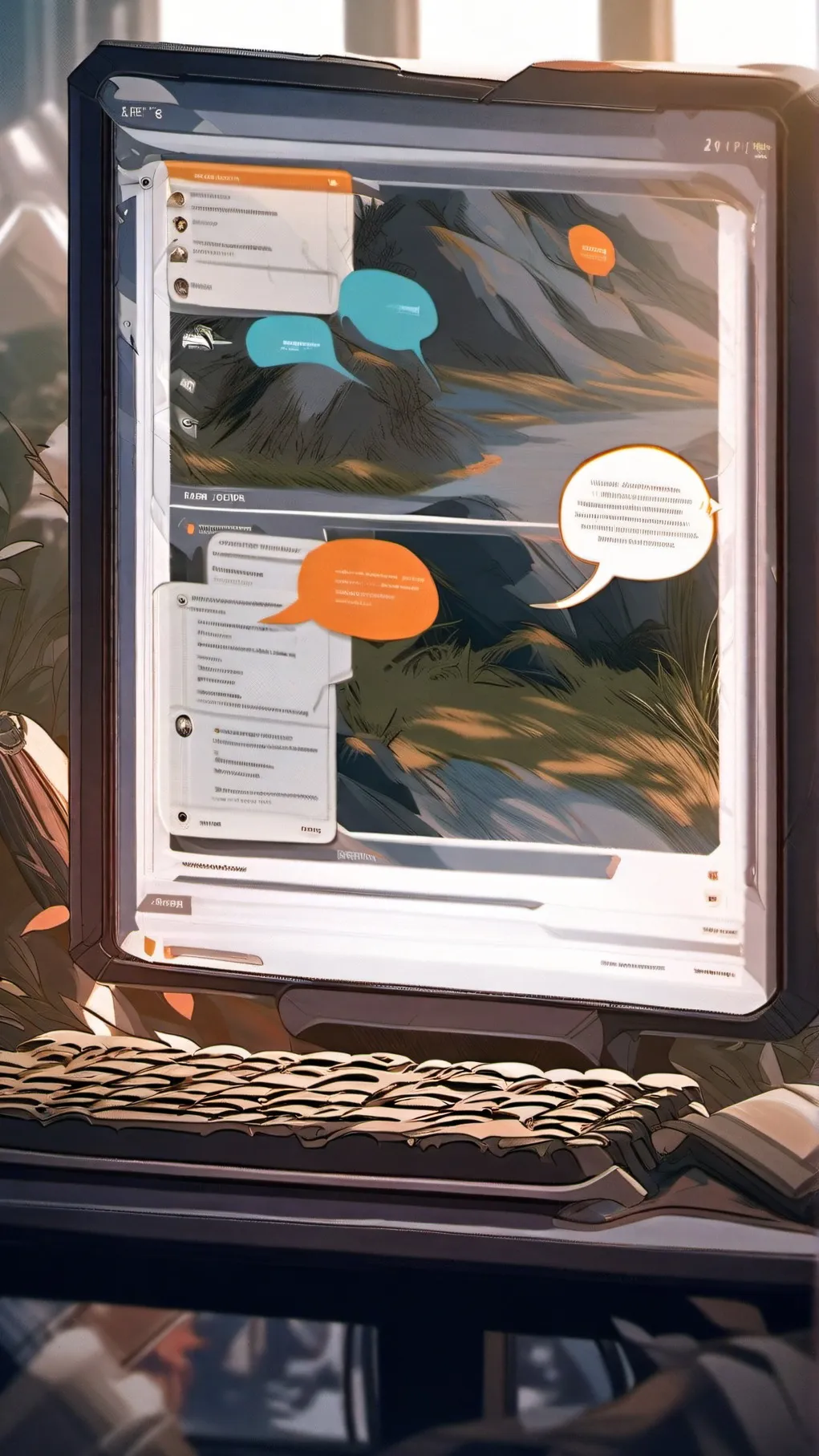 ai character: Stream Chat background