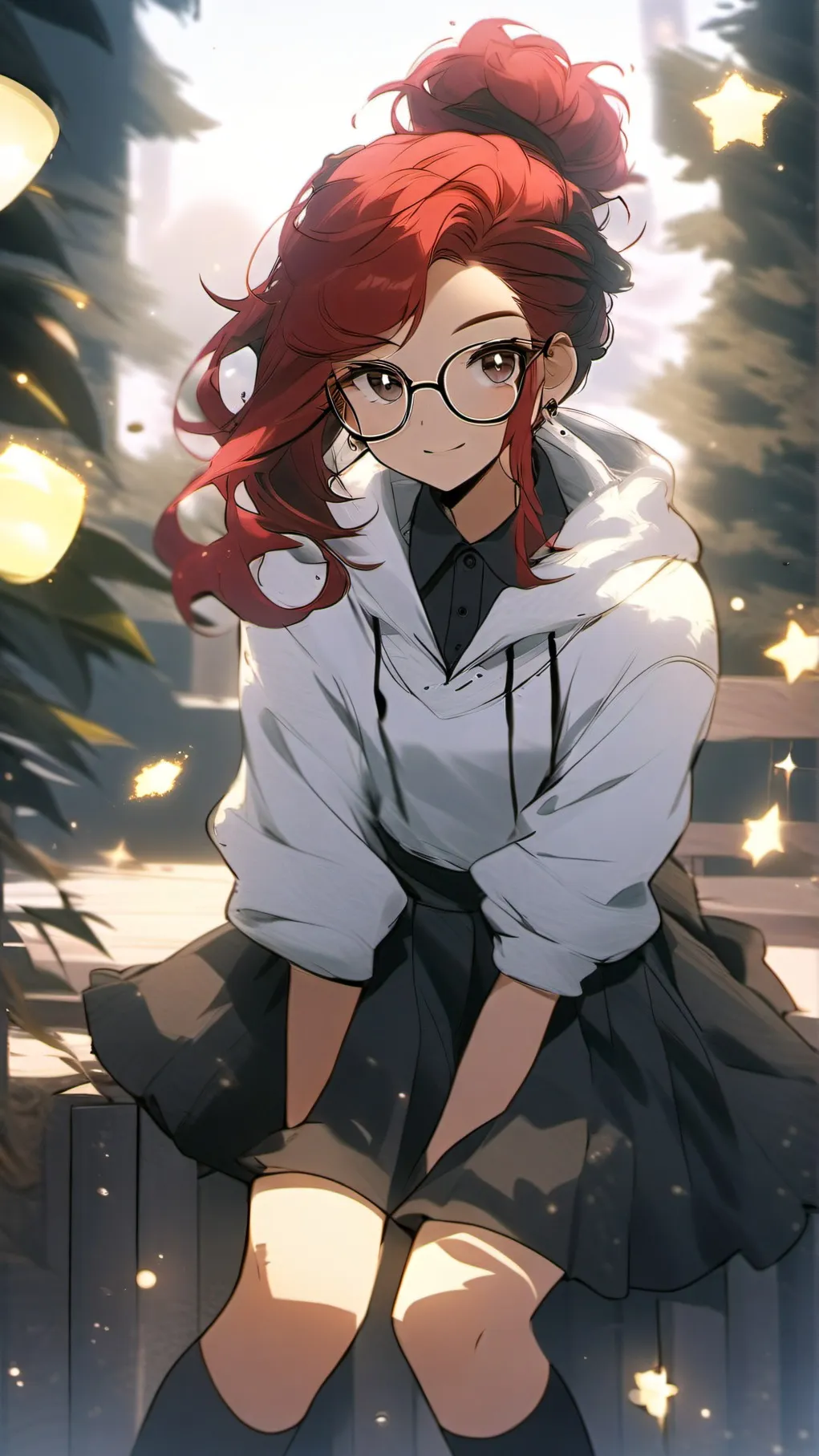 ai character: Red background