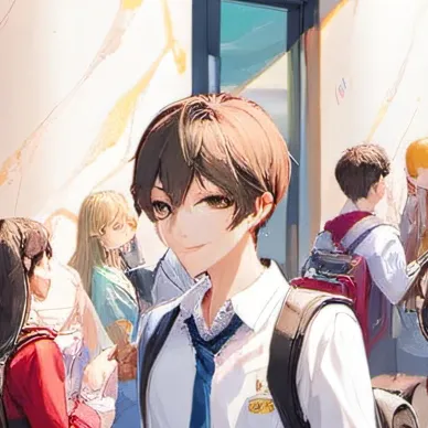 chat with ai character: school rp kinda...