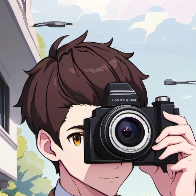 chat with ai character: brown camera man 