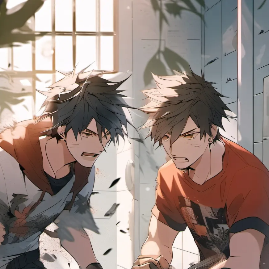 chat with ai character: boys bathroom 