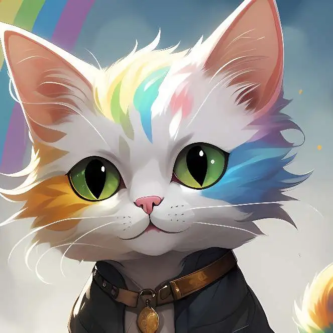 chat with ai character: rainbow cat mixie