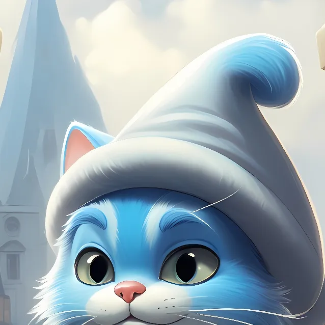 chat with ai character: BLUE SMURF CAT
