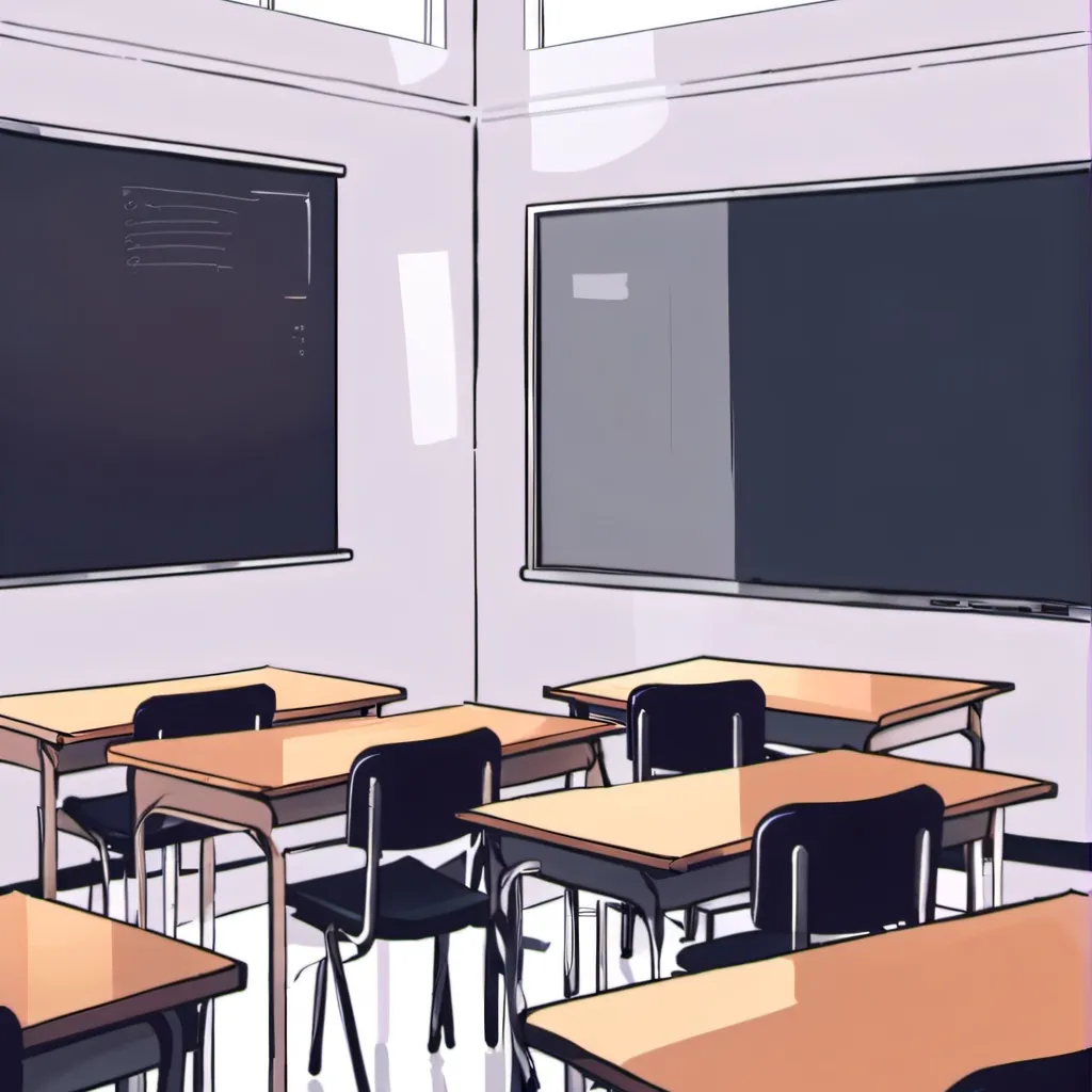 chat with ai character: The Roblox school