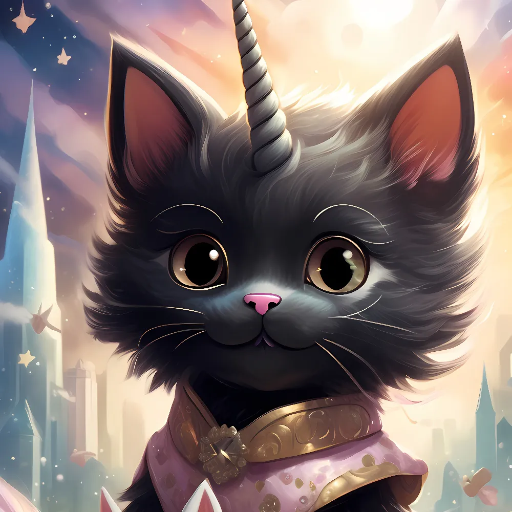 chat with ai character: Black kitten