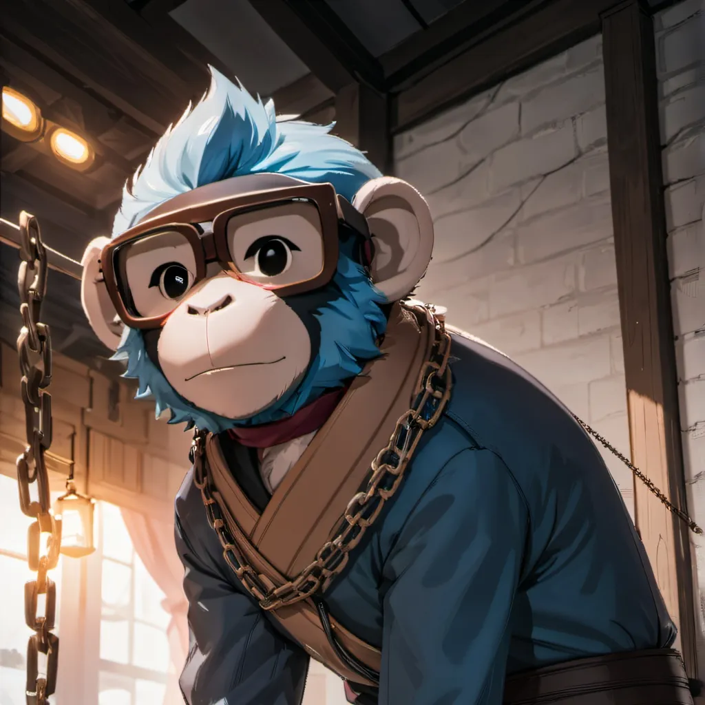chat with ai character: blue monkey 