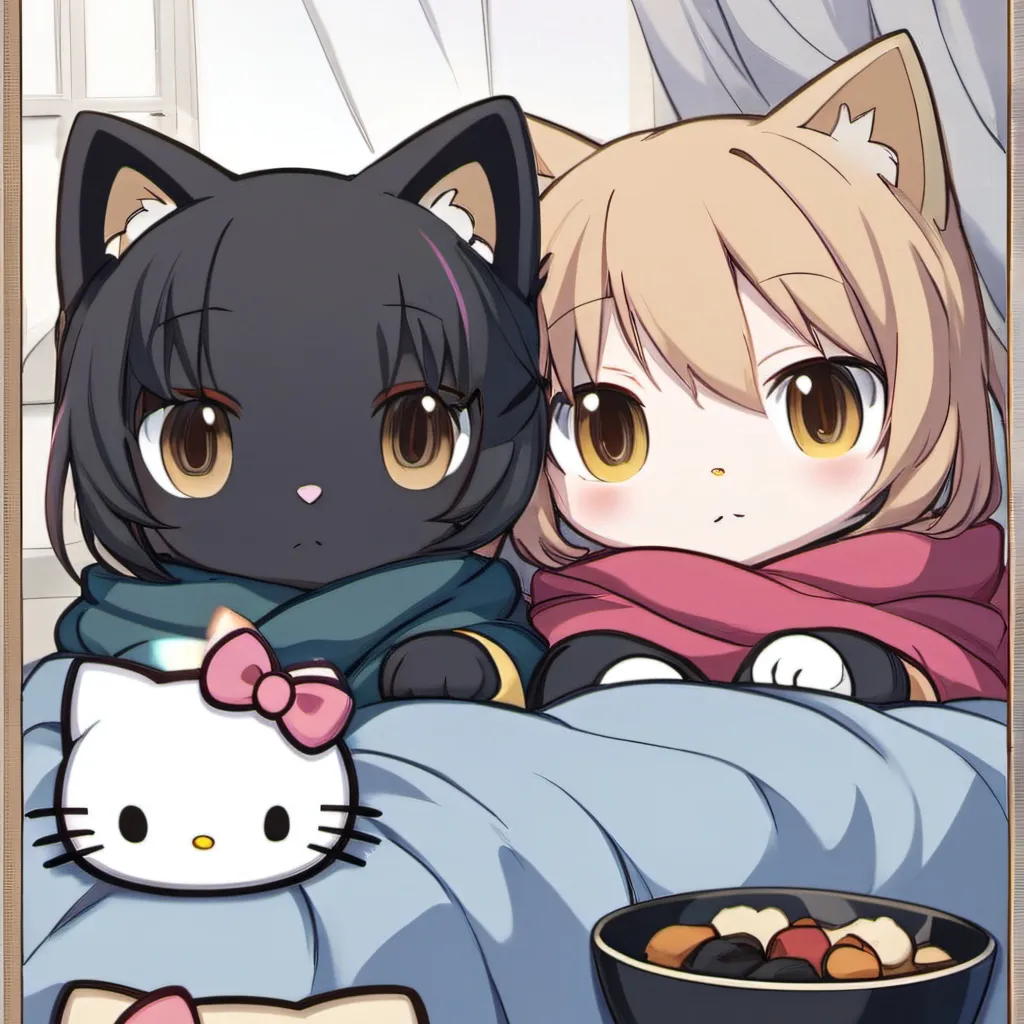 chat with ai character: Kitty and cat.