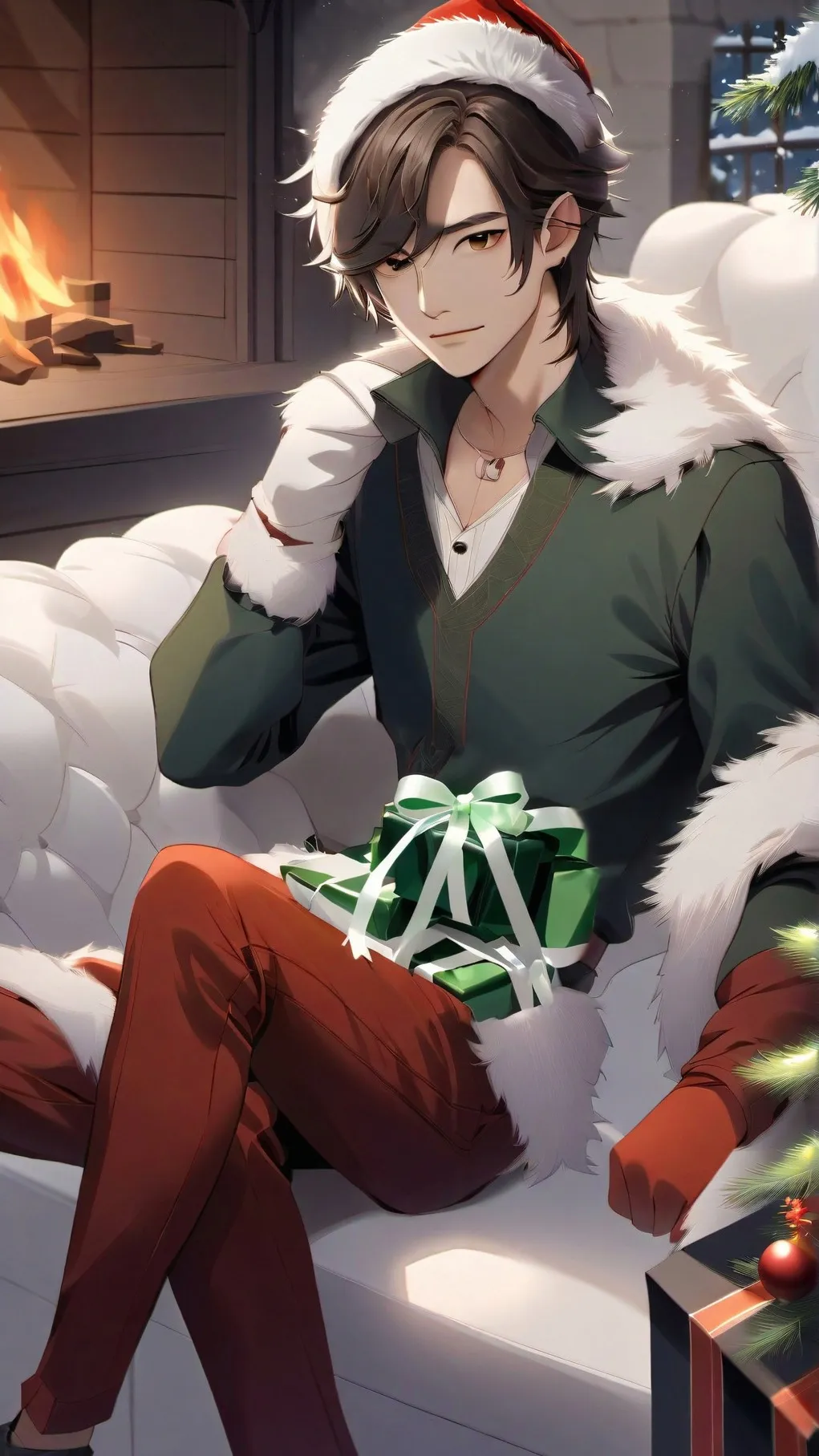 ai character: Skz Christmas 🎅🎄 background