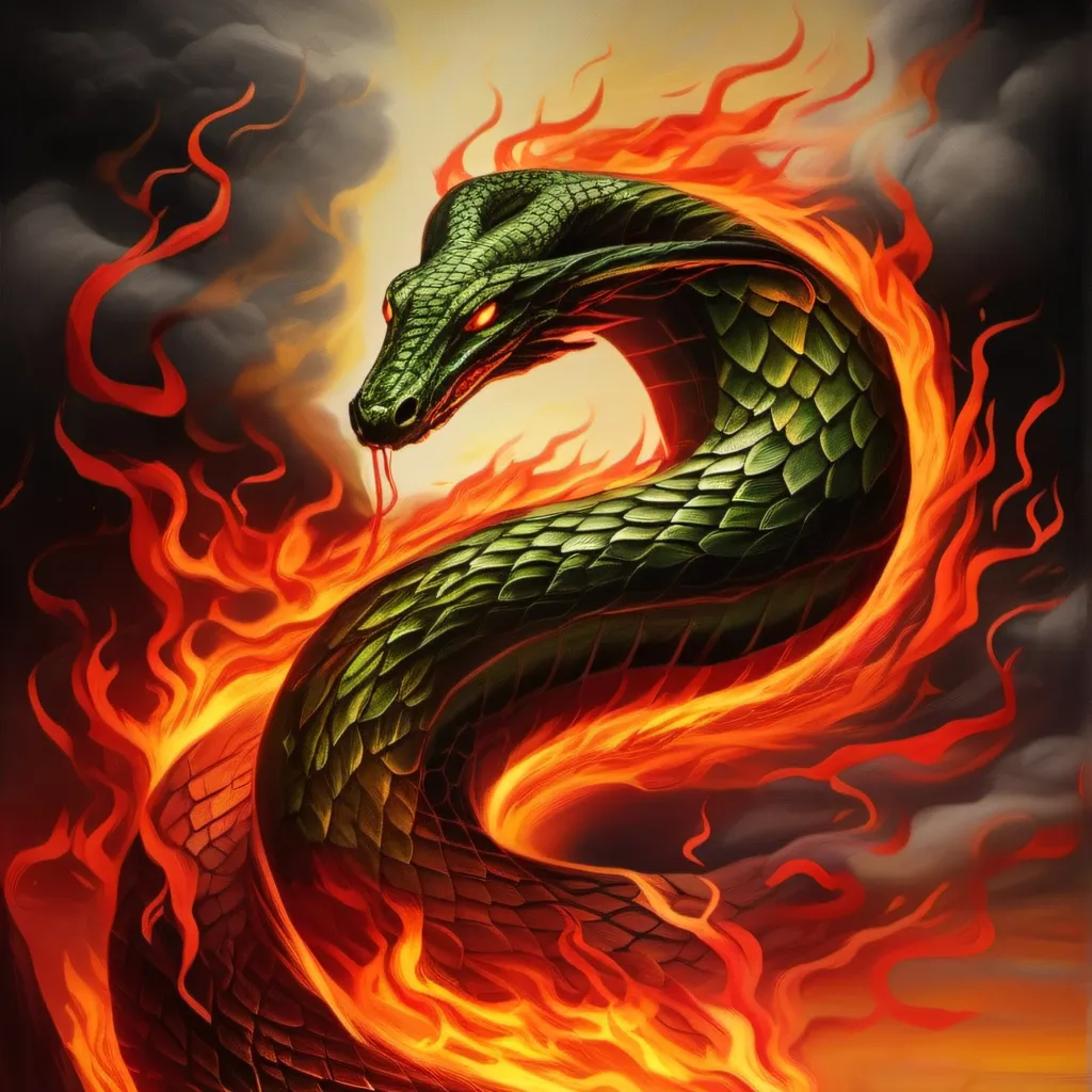 chat with ai character: Fire serpent