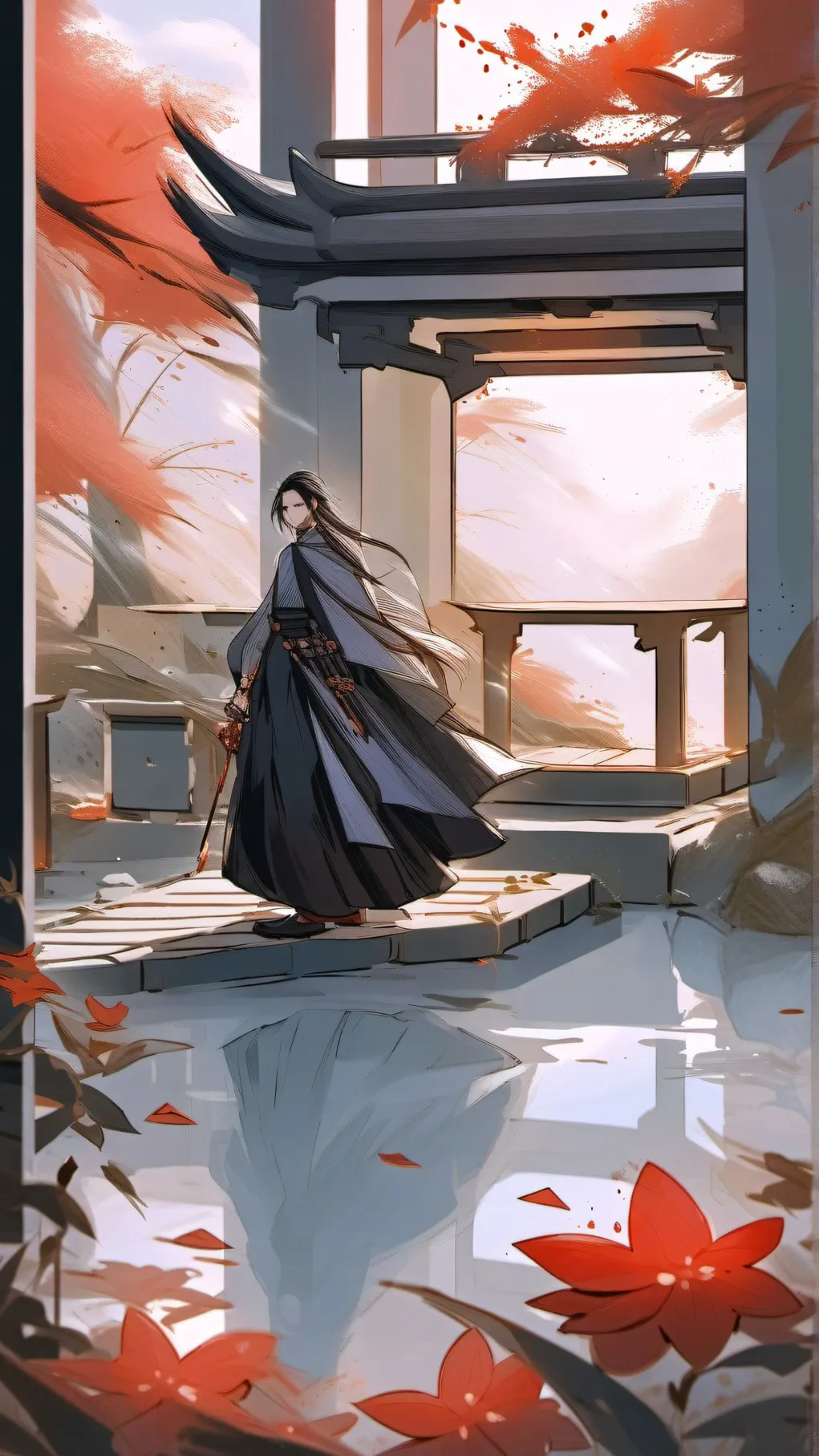 ai character: red background